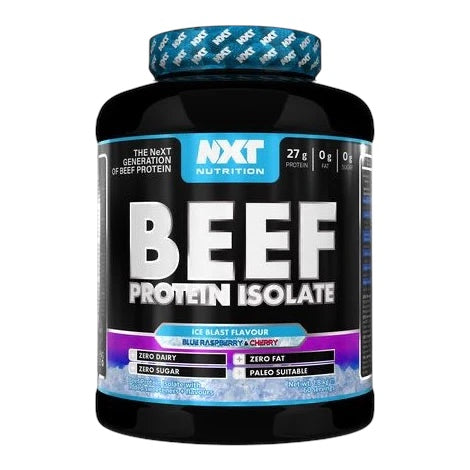 Fuel your fitness journey with NXT Nutrition Beef Protein Isolate, the ultimate high-performance protein supplement designed to support muscle growth, recovery, and strength.