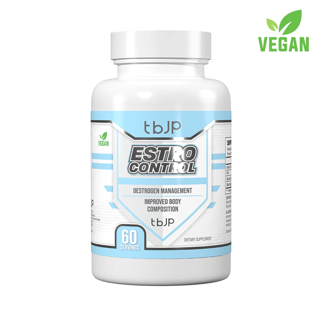 TBJP Estro Control is a premium estrogen management supplement designed to support hormone balance, optimize performance, and enhance body composition.