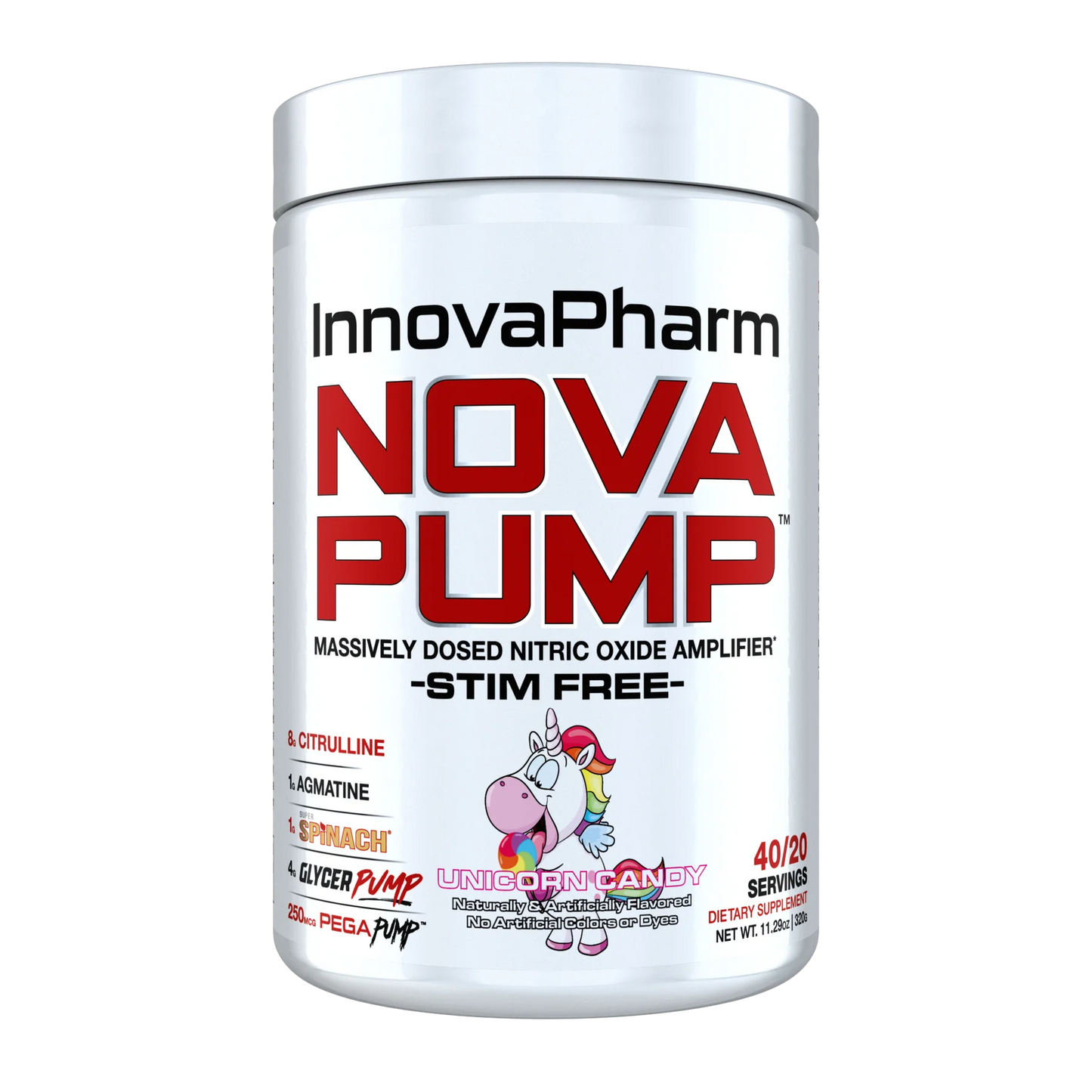 Innovapharm NovaPump is the ultimate stim-free pre-workout formula, designed to deliver skin-splitting muscle pumps, increase vascularity, and enhanced performance without the need for caffeine or stimulants. Perfect for those training late at night or stacking with a stim-based pre-workout, NovaPump fuels your workouts with scientifically-backed ingredients for peak performance.