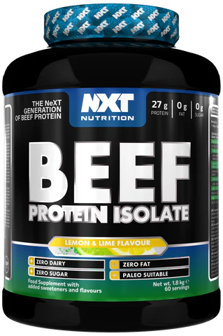 Fuel your fitness journey with NXT Nutrition Beef Protein Isolate, the ultimate high-performance protein supplement designed to support muscle growth, recovery, and strength.