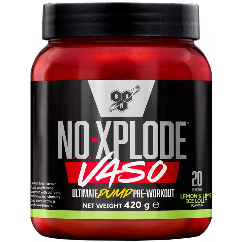 Unleash next-level performance with N.O.-Xplode Vaso, a cutting edge pre-workout formula designed to maximize your pump, endurance, and focus.
