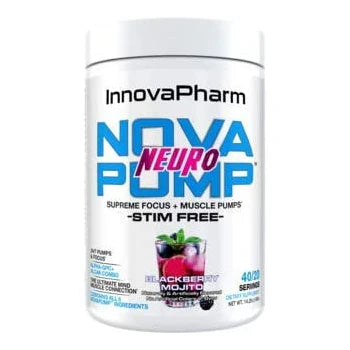 Elevate your workouts with InnovaPharm Nova Pump Neuro, the ultimate stim-free pre-workout supplement designed to enhance muscle pumps, mental focus, and endurance without the jitters. This premium nootropic formula combines cutting-edge ingredients to deliver explosive muscle pumps, razor-sharp mental clarity, and sustained performance - all without caffeine or stimulants.