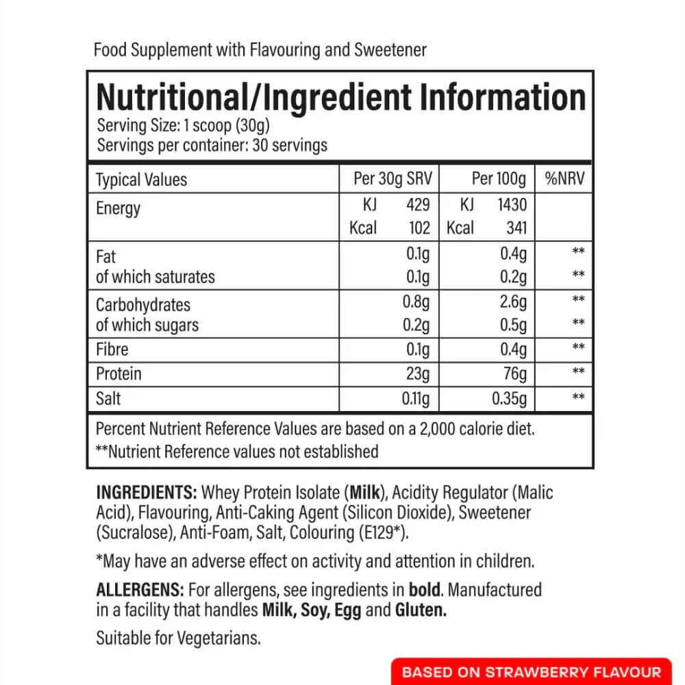 Trained by JP Clear Iso 900g
The highest quality clear whey isolate on the market, with our whey isolate raw materials sourced from Arla UK.