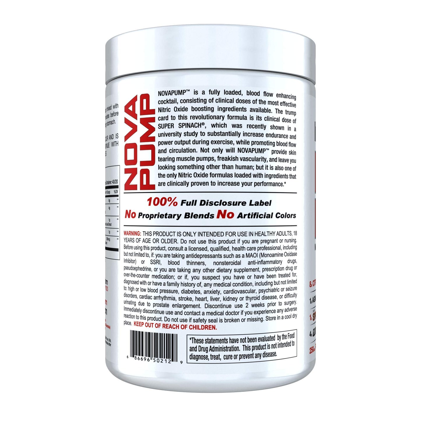Innovapharm NovaPump is the ultimate stim-free pre-workout formula, designed to deliver skin-splitting muscle pumps, increase vascularity, and enhanced performance without the need for caffeine or stimulants. Perfect for those training late at night or stacking with a stim-based pre-workout, NovaPump fuels your workouts with scientifically-backed ingredients for peak performance.