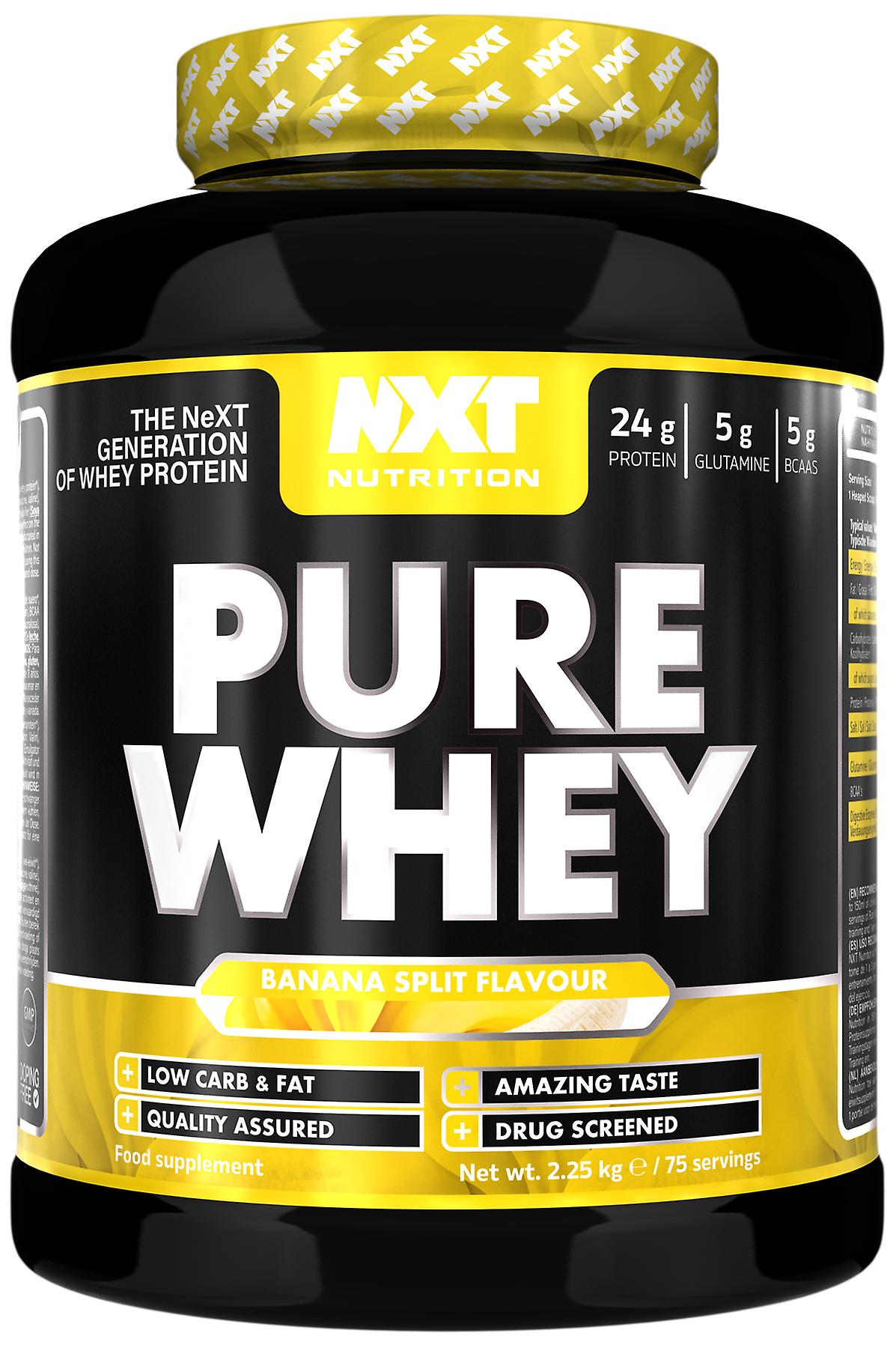 Fuel your fitness journey with NXT Pure Whey Protein, a premium blend of high-quality whey protein concentrate and isolate, designed to support muscle growth, recovery, and performance. Whether you're aiming to build lean muscle, enhance recovery, or boost daily protein intake, NXT Pure Whey provides the essential nutrients your body needs.