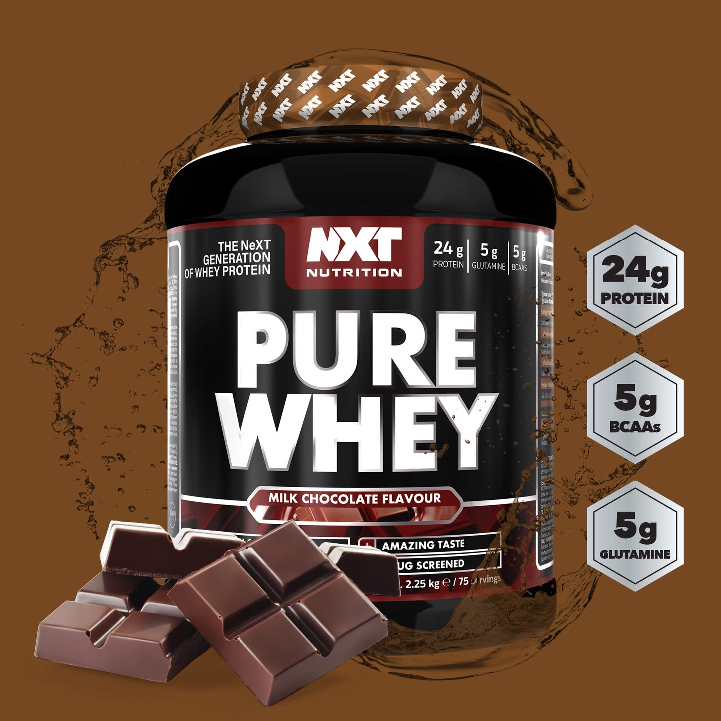 Fuel your fitness journey with NXT Pure Whey Protein, a premium blend of high-quality whey protein concentrate and isolate, designed to support muscle growth, recovery, and performance. Whether you're aiming to build lean muscle, enhance recovery, or boost daily protein intake, NXT Pure Whey provides the essential nutrients your body needs.