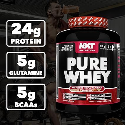 Fuel your fitness journey with NXT Pure Whey Protein, a premium blend of high-quality whey protein concentrate and isolate, designed to support muscle growth, recovery, and performance. Whether you're aiming to build lean muscle, enhance recovery, or boost daily protein intake, NXT Pure Whey provides the essential nutrients your body needs.