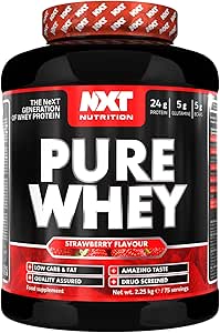 Fuel your fitness journey with NXT Pure Whey Protein, a premium blend of high-quality whey protein concentrate and isolate, designed to support muscle growth, recovery, and performance. Whether you're aiming to build lean muscle, enhance recovery, or boost daily protein intake, NXT Pure Whey provides the essential nutrients your body needs.
