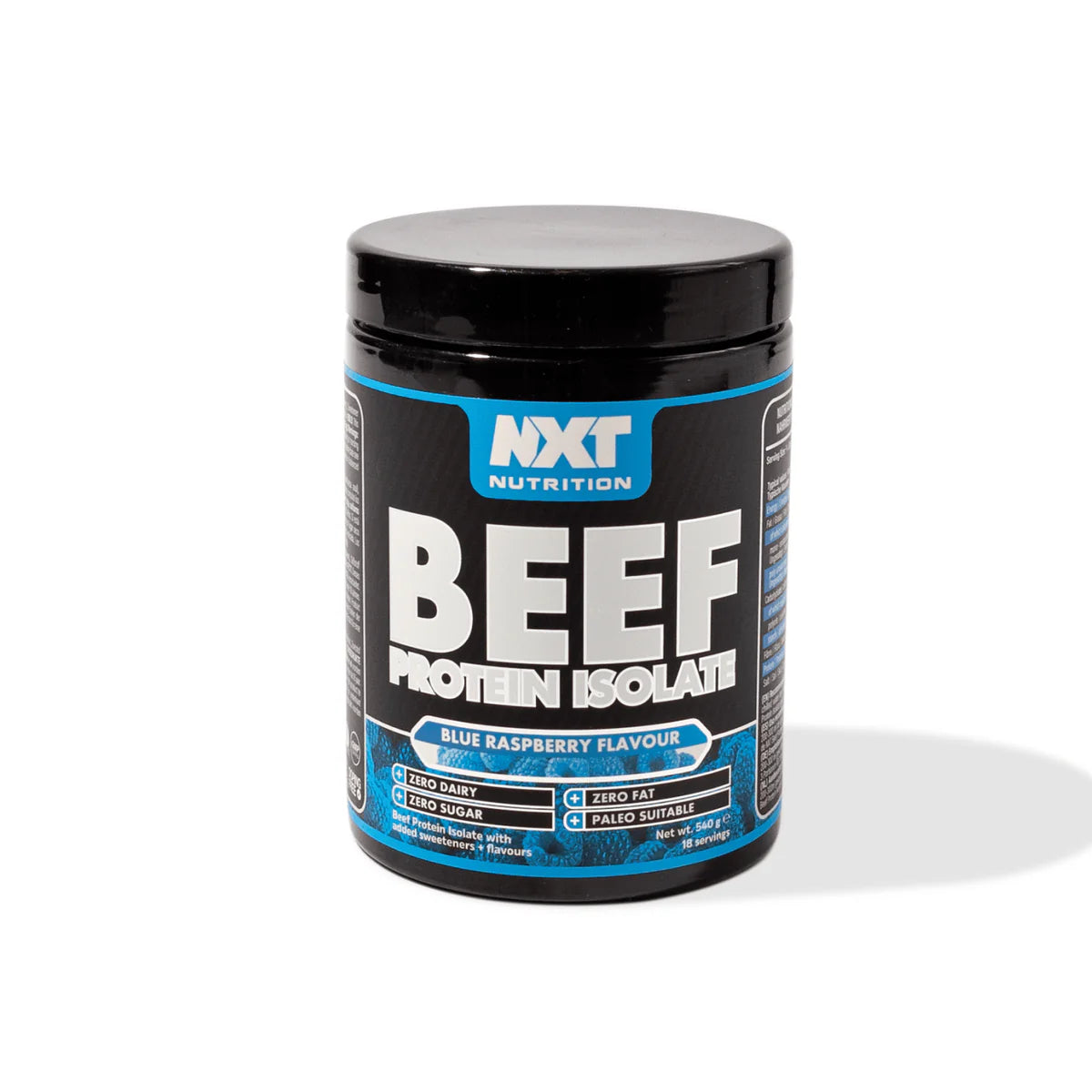 NXT Nutrition’s Beef Protein Isolate is an innovative, high-quality source of protein that is high in muscle-building amino acids and low in carbohydrates and fats (0grams of each).
Ideal for people who are sensitive to dairy products or lactose intolerant. Beef Protein Isolate packs 27grams of protein per 30gram scoop and 90grams of protein per 100grams of product making it an equal competitor to whey.