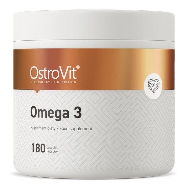 OstroVit Omega 3 is a healthy dietary supplement designed to support your fitness journey and overall health, packed with high quality fish oil. It contains omega-3 fatty acids that support the work of the heart and the brain as well as strengthen the blood vessels.