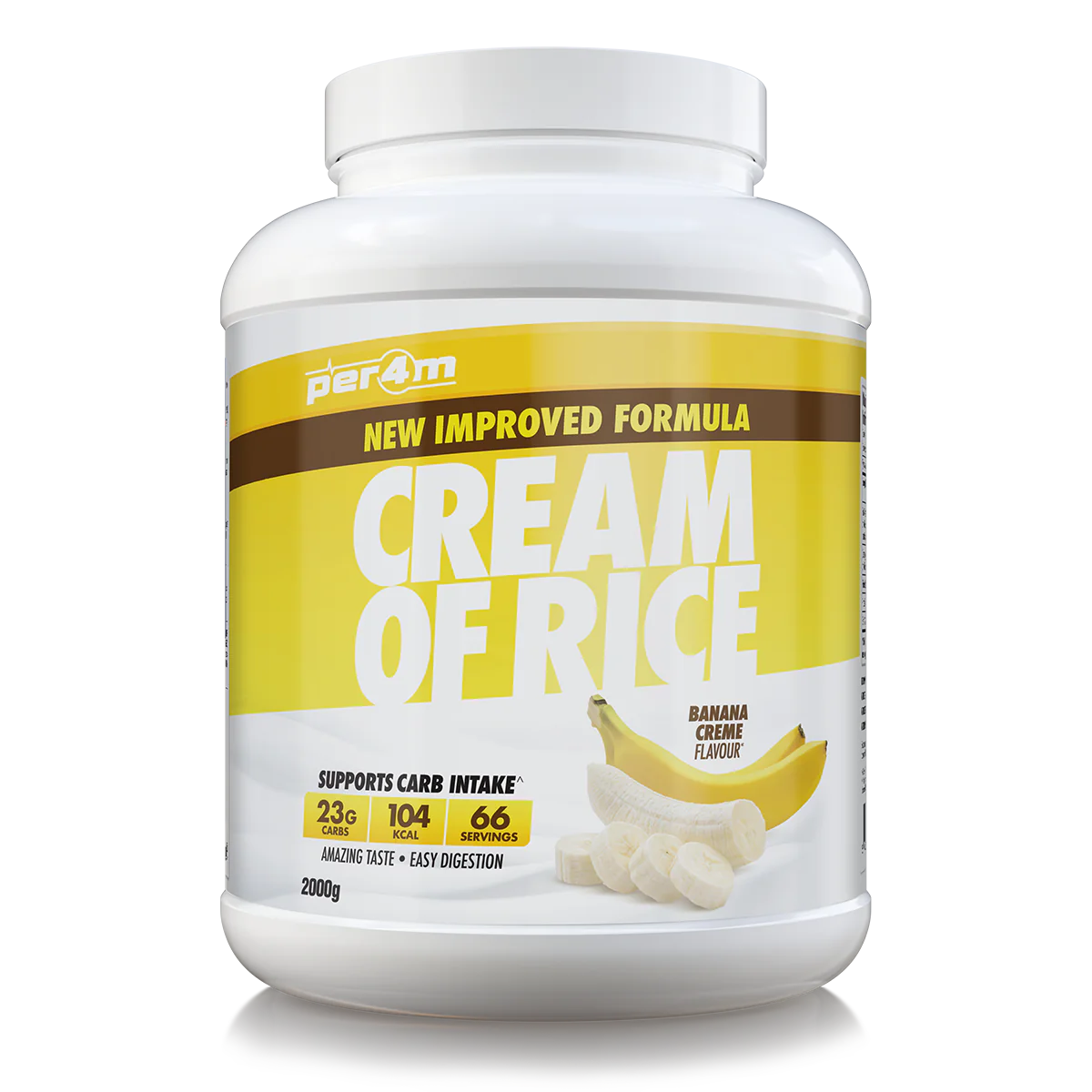 Fuel your workouts and recovery with Per4m Cream of Rice, the ultimate clean carbohydrate source for athletes and fitness enthusiasts.