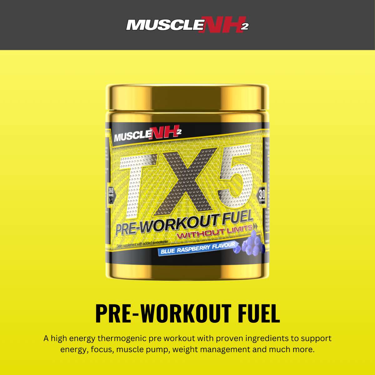 Fuel your workouts with TX5 Pre-Workout, the ultimate high-performance pre-workout formula designed to boost energy, enhance focus, and maximize muscle endurance. Engineered with cutting-edge ingredients, TX5 delivers explosive power, helping you break through plateaus and achieve your fitness goals faster.
