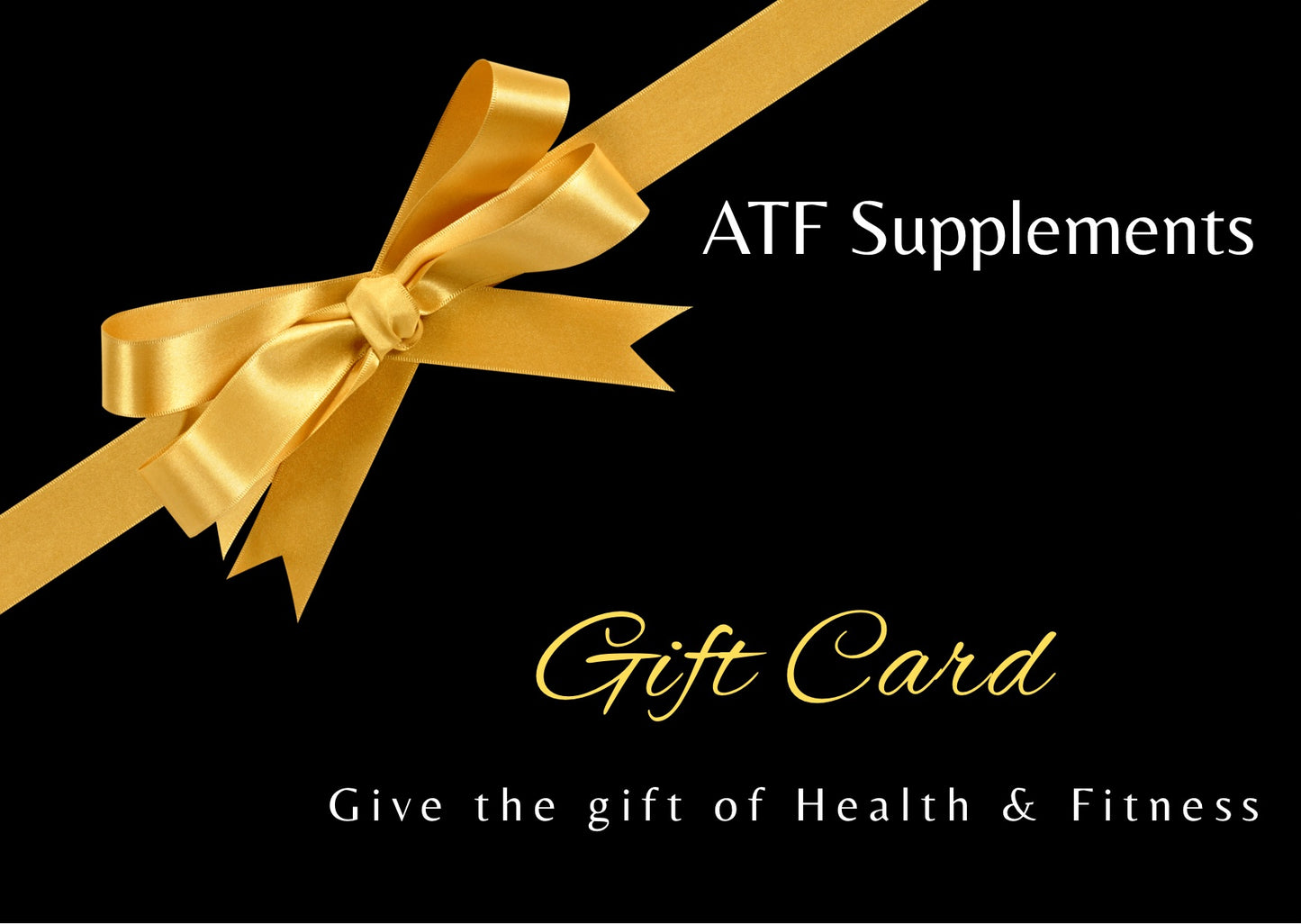 Give the gift of health and performance with an ATF Supplements Gift Card - the perfect choice for any fitness enthusiast. Whether they're fueling their workouts, supporting recovery, or boosting overall wellness, our gift cards offer the flexibility to choose from a wide range of high-quality supplements.