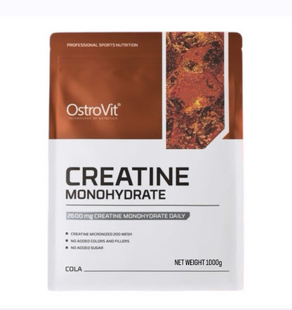 OstroVit Creatine Monohydrate is a high-quality dietry supplement that is a source of creatine in the form of monohydrate. It is a preparation with simple composition, available in a convenient powder form. designed to enhance strength, endurance, and muscle growth.
