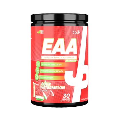 Shop TBJP EAA — a premium essential amino acid supplement designed for muscle recovery, hydration, and performance. Boost endurance with fast-absorbing EAAs today.