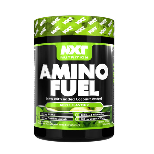 NXT Nutrition Amino Fuel delivers a powerful blend of essential amino acids to support muscle recovery, hydration, and performance.  Ideal for intra-workout or daily use.