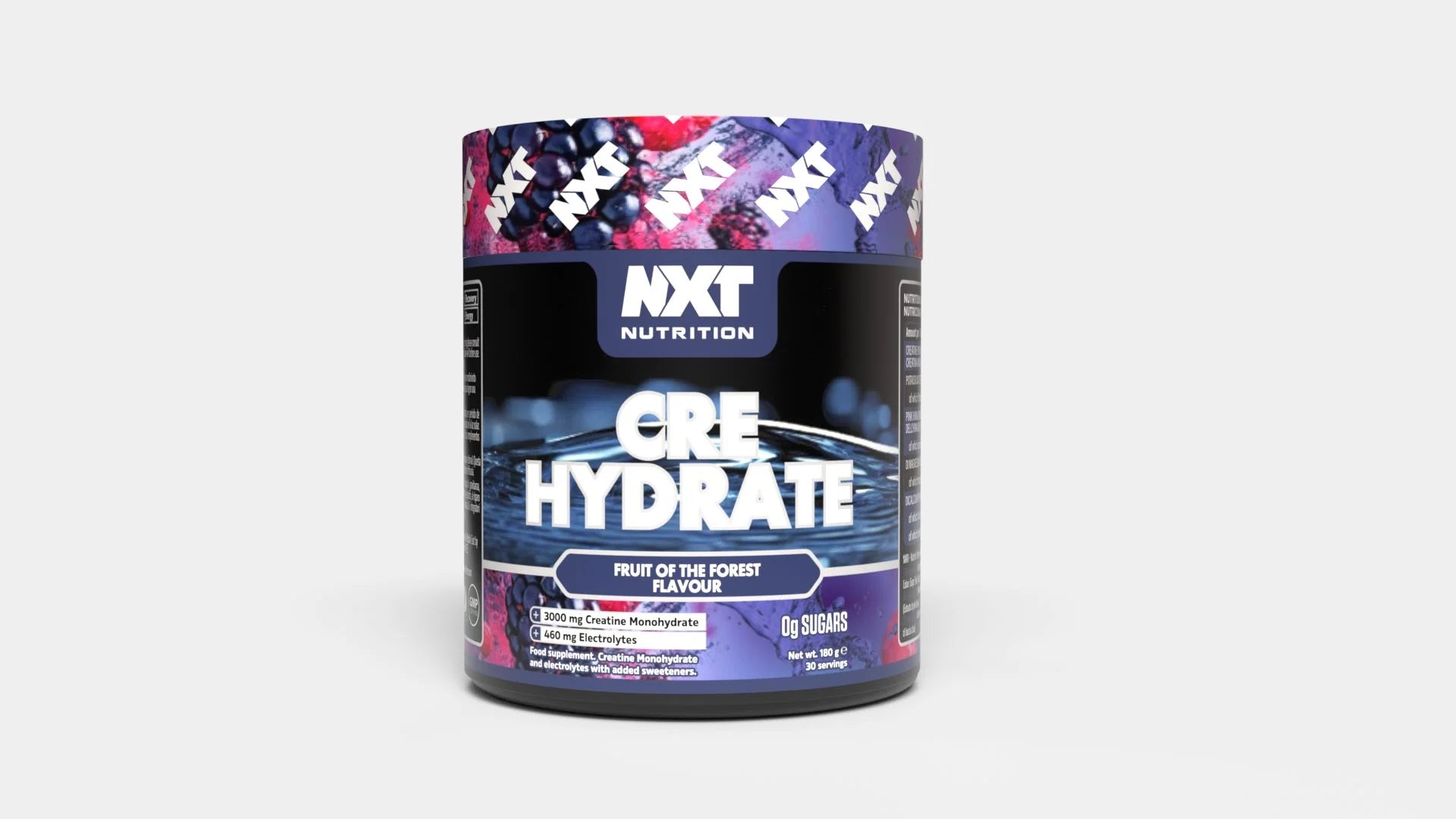 NXT Cre Hydrate combines pure creatine monohydrate with essential electrolytes magnesium malate and potassium citrate to support both performance and hydration. This powder mixes easily with water or your favourite beverage, making it the perfect addition to your pre or post-workout routine.