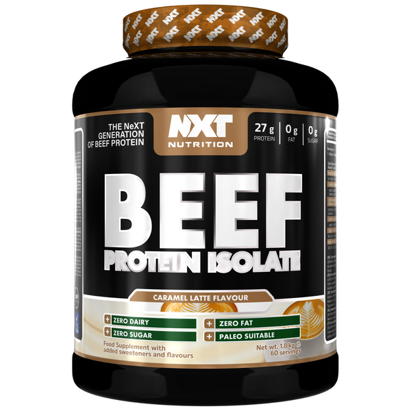 Fuel your fitness journey with NXT Nutrition Beef Protein Isolate, the ultimate high-performance protein supplement designed to support muscle growth, recovery, and strength.