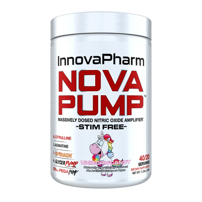 Innovapharm NovaPump is the ultimate stim-free pre-workout formula, designed to deliver skin-splitting muscle pumps, increase vascularity, and enhanced performance without the need for caffeine or stimulants.&nbsp; Perfect for those training late at night or stacking with a stim-based pre-workout, NovaPump fuels your workouts with scientifically-backed ingredients for peak performance.