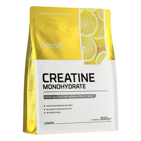 OstroVit Creatine Monohydrate is a high-quality dietary supplement that is a source of creatine in the form of monohydrate. It is a preparation available in a powder form, in various flavours, which does not contain added sugar. It is a product created for athletes and physically active people who want to supplement their menu with a valuable ingredient.