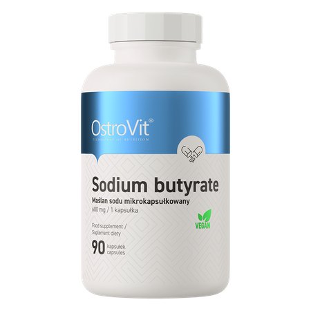 OstroVit Sodium Butyrate is a high-quality dietary supplement, which is a source of sodium butyrate, containing 30% butyric acid. It is a preparation in the form of easy-to-swallow enteral microcapsules, designed for conscious consumers who want to supplement the daily diet with a valuable compound.