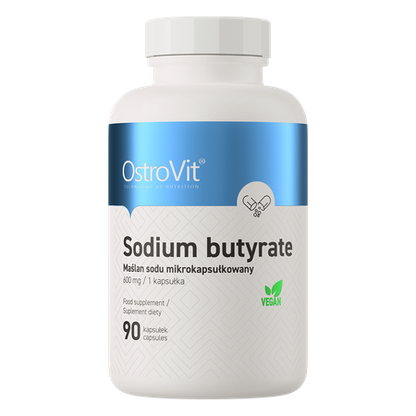 OstroVit Sodium Butyrate is a high-quality dietary supplement, which is a source of sodium butyrate, containing 30% butyric acid. It is a preparation in the form of easy-to-swallow enteral microcapsules, designed for conscious consumers who want to supplement the daily diet with a valuable compound.