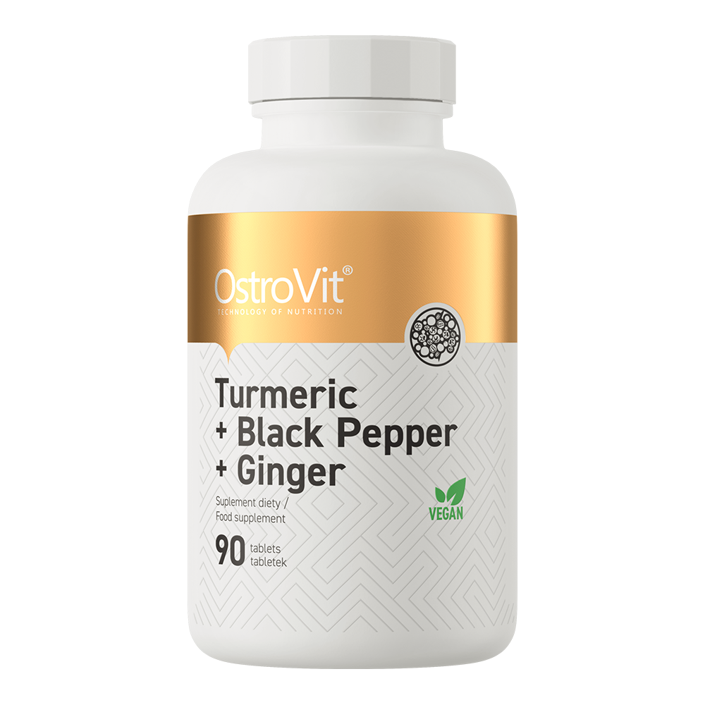 OstroVit Tumeric + Black Pepper + Ginger is a premium vegan supplement designed to support overall well-being, joint health, and digestion-perfect for athletes and fitness enthusiasts.