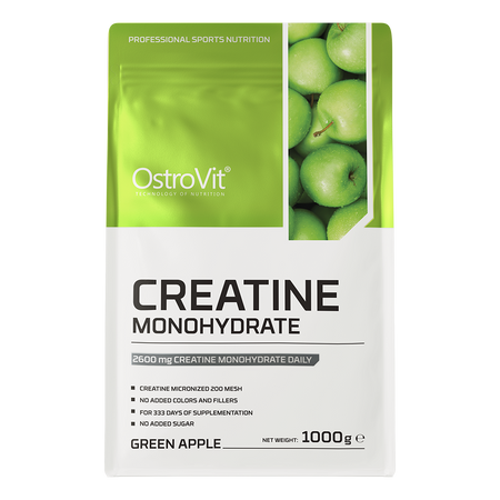 OstroVit Creatine Monohydrate is a high-quality dietry supplement that is a source of creatine in the form of monohydrate. It is a preparation with simple composition, available in a convenient powder form. designed to enhance strength, endurance, and muscle growth.