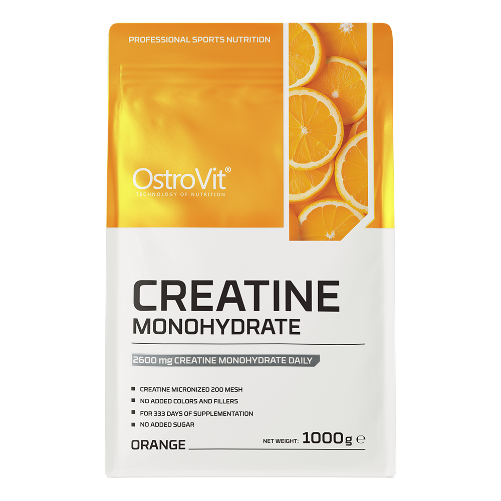 OstroVit Creatine Monohydrate is a high-quality dietry supplement that is a source of creatine in the form of monohydrate. It is a preparation with simple composition, available in a convenient powder form. designed to enhance strength, endurance, and muscle growth.