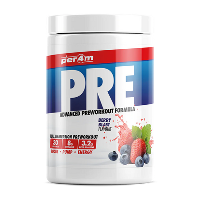 Per4m Pre is the ultimate pre-workout solution for optimal gym performance. It is packed with hand-picked ingredients to promote energy and mental focus, with 2000mg Taurine for added hydration.