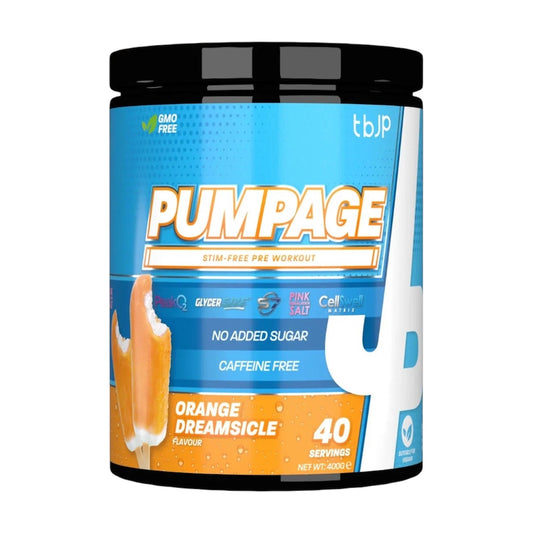 Unlock intense muscle pumps with TBJP Pumpage – a powerful non-stim pre-workout designed to enhance blood flow, muscle fullness, and performance without caffeine.