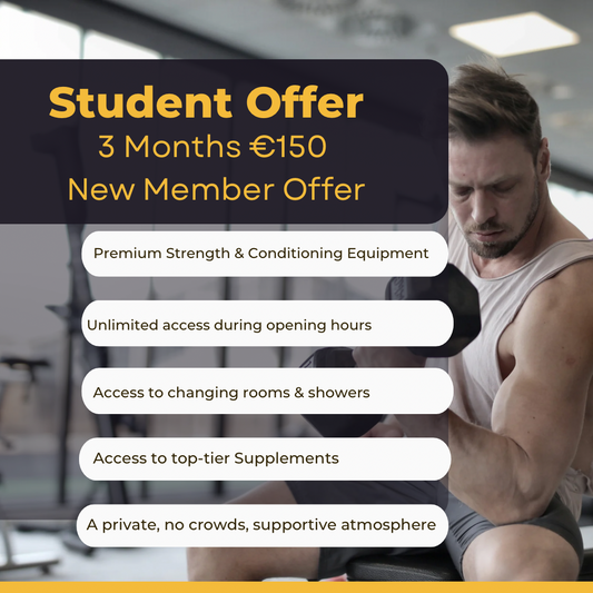 Student Offer - 3 Month Membership €150 (New Members Only)