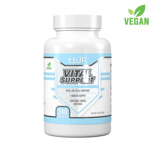 Vital Support TbJP On Cycle Vital Support from trained By JP is a perfect supplement for anyone that wants to offset any potential stress on their liver and kidneys.