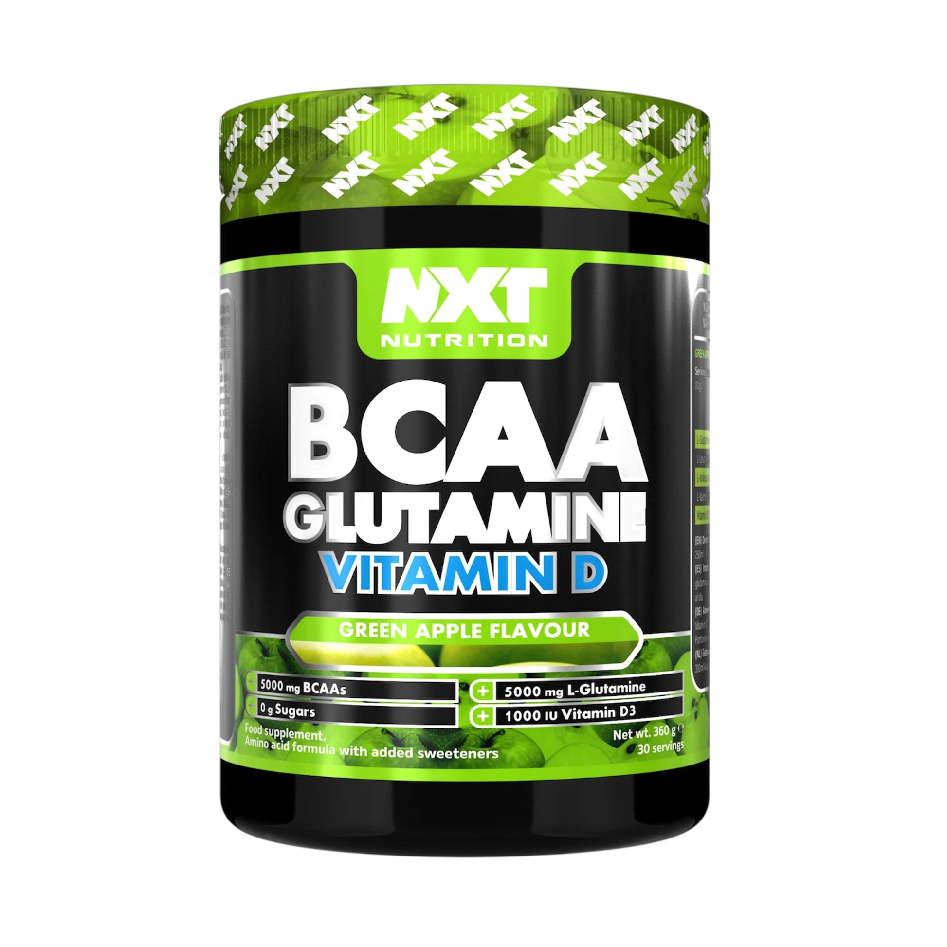Support muscle recovery and immune health with NXT BCAA Glutamine & Vitamin D.