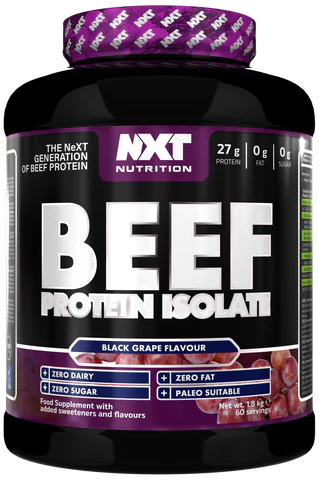 Fuel your fitness journey with NXT Nutrition Beef Protein Isolate, the ultimate high-performance protein supplement designed to support muscle growth, recovery, and strength.