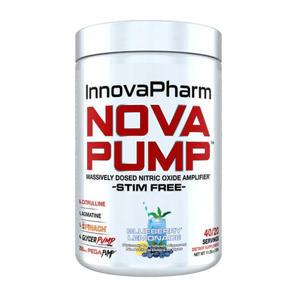 Innovapharm NovaPump is the ultimate stim-free pre-workout formula, designed to deliver skin-splitting muscle pumps, increase vascularity, and enhanced performance without the need for caffeine or stimulants.&nbsp; Perfect for those training late at night or stacking with a stim-based pre-workout, NovaPump fuels your workouts with scientifically-backed ingredients for peak performance.
