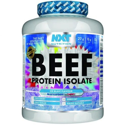 Fuel your fitness journey with NXT Nutrition Beef Protein Isolate, the ultimate high-performance protein supplement designed to support muscle growth, recovery, and strength.