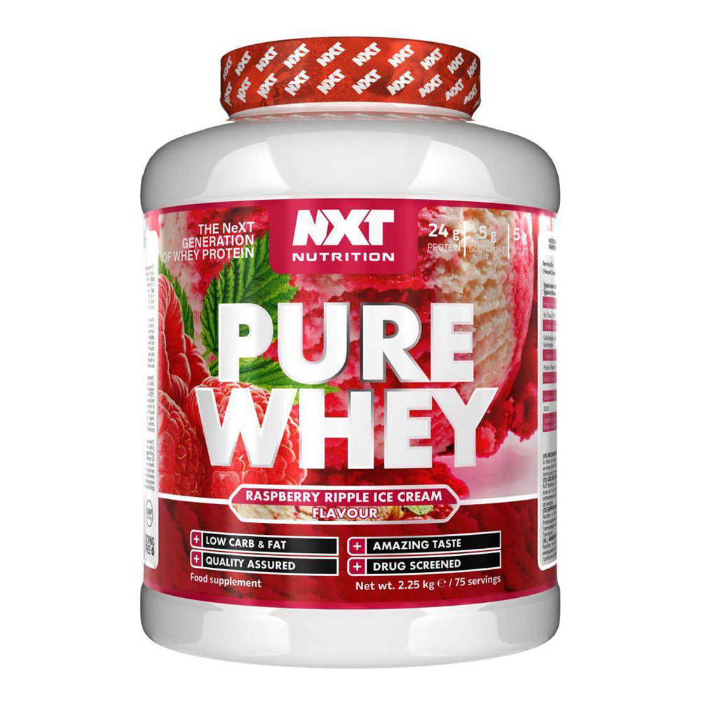 Fuel your fitness journey with NXT Pure Whey Protein, a premium blend of high-quality whey protein concentrate and isolate, designed to support muscle growth, recovery, and performance. Whether you're aiming to build lean muscle, enhance recovery, or boost daily protein intake, NXT Pure Whey provides the essential nutrients your body needs.