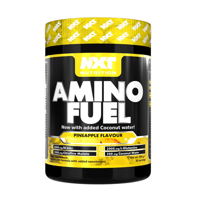 NXT Nutrition Amino Fuel delivers a powerful blend of essential amino acids to support muscle recovery, hydration, and performance.  Ideal for intra-workout or daily use.