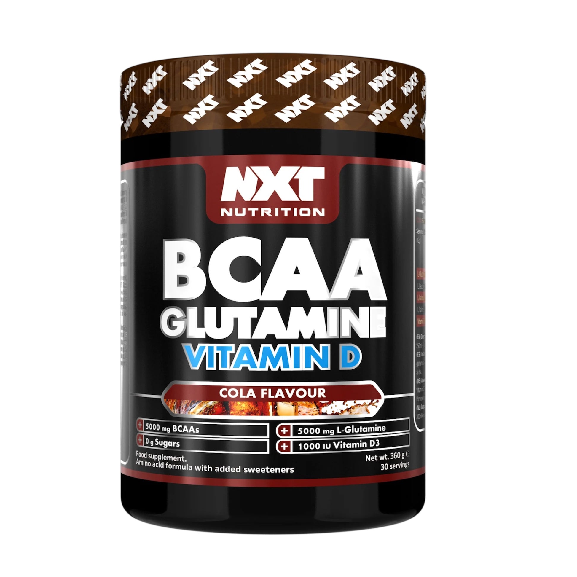 Support muscle recovery and immune health with NXT BCAA Glutamine & Vitamin D.