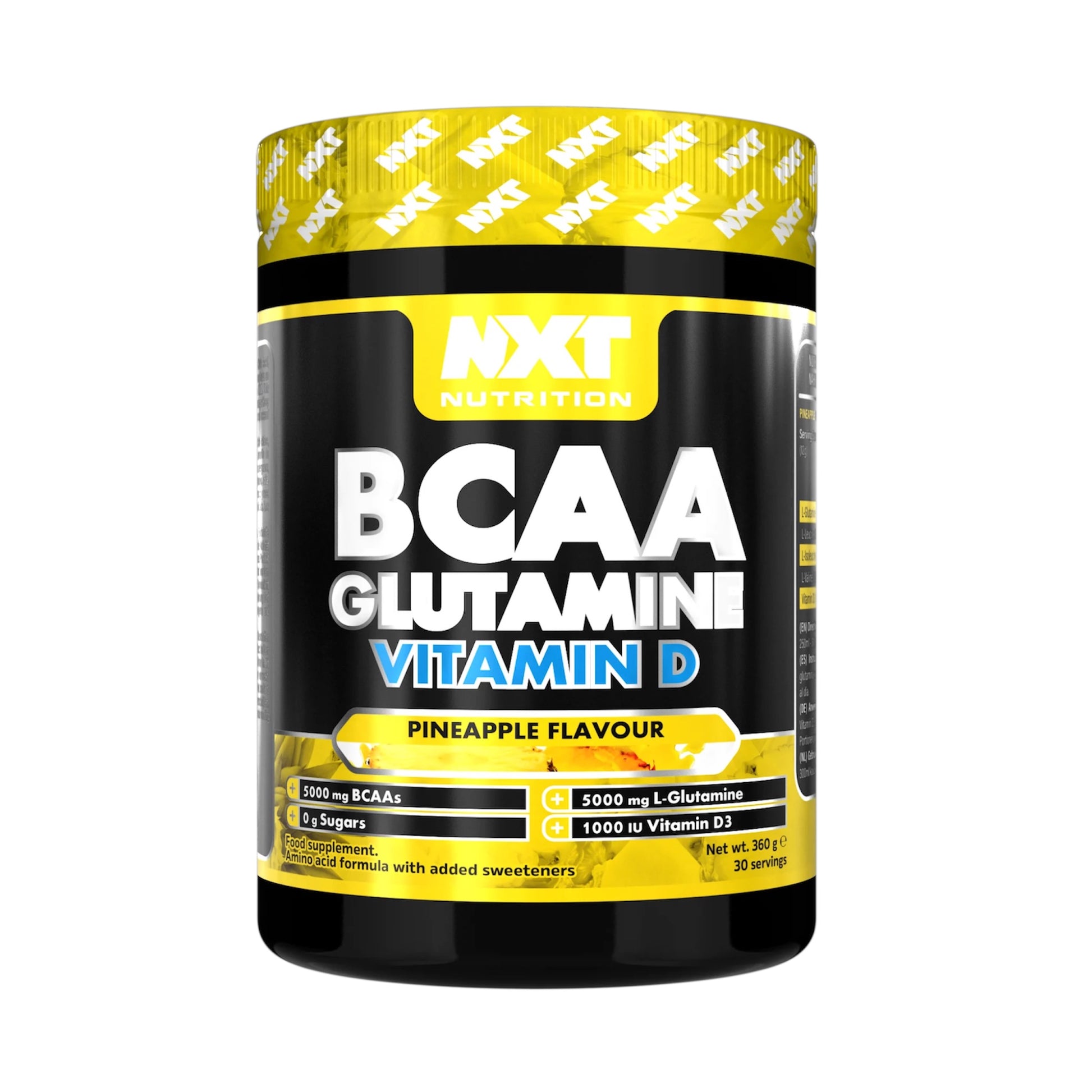 Support muscle recovery and immune health with NXT BCAA Glutamine & Vitamin D.