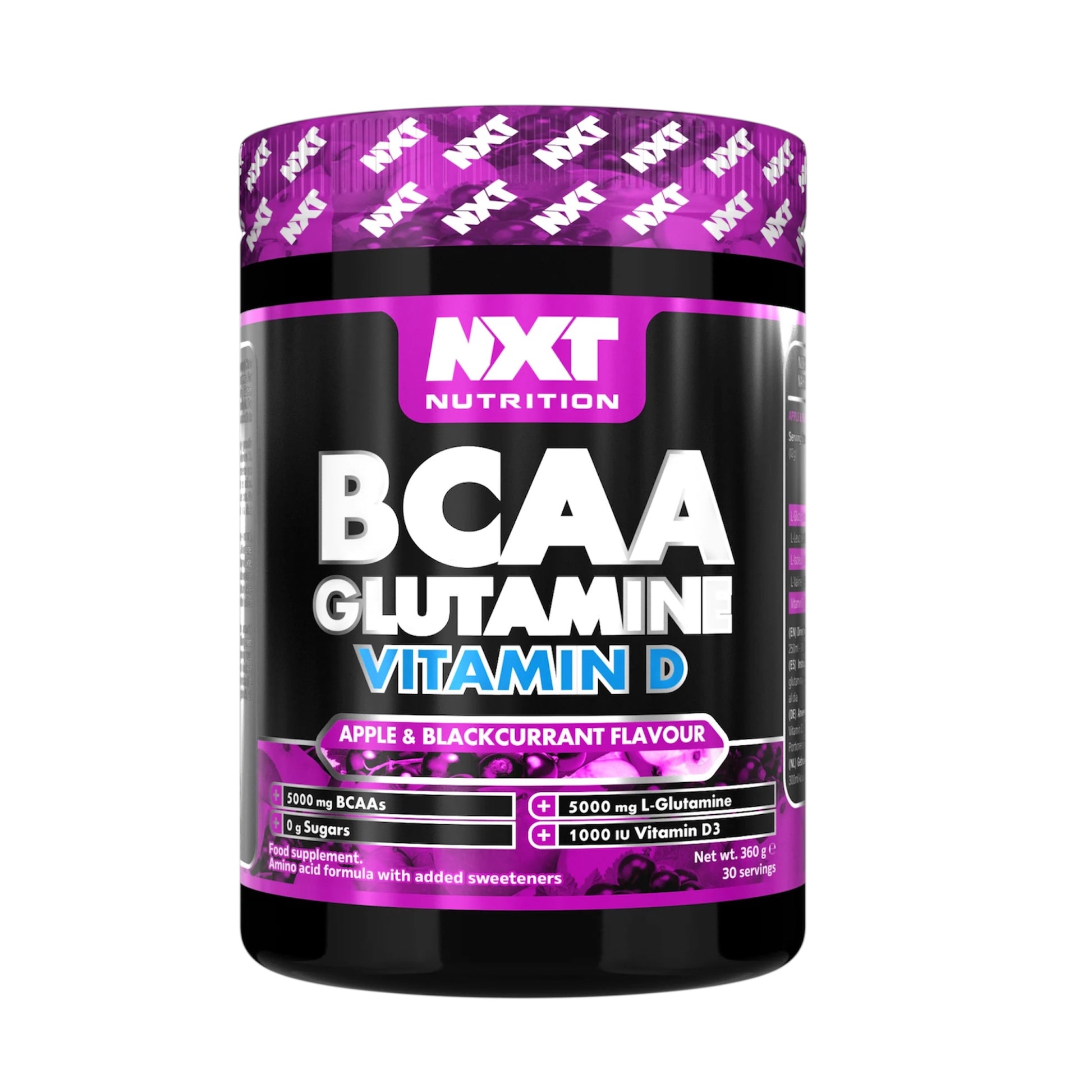 Support muscle recovery and immune health with NXT BCAA Glutamine & Vitamin D.