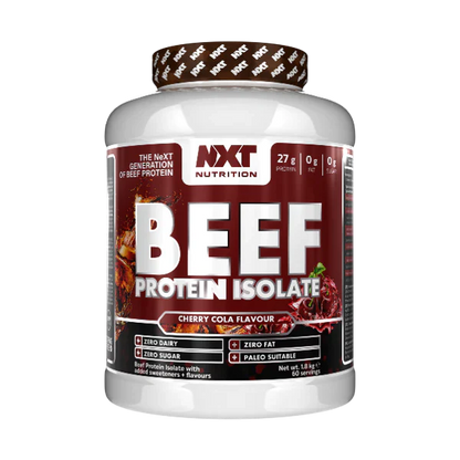 Fuel your fitness journey with NXT Nutrition Beef Protein Isolate, the ultimate high-performance protein supplement designed to support muscle growth, recovery, and strength.