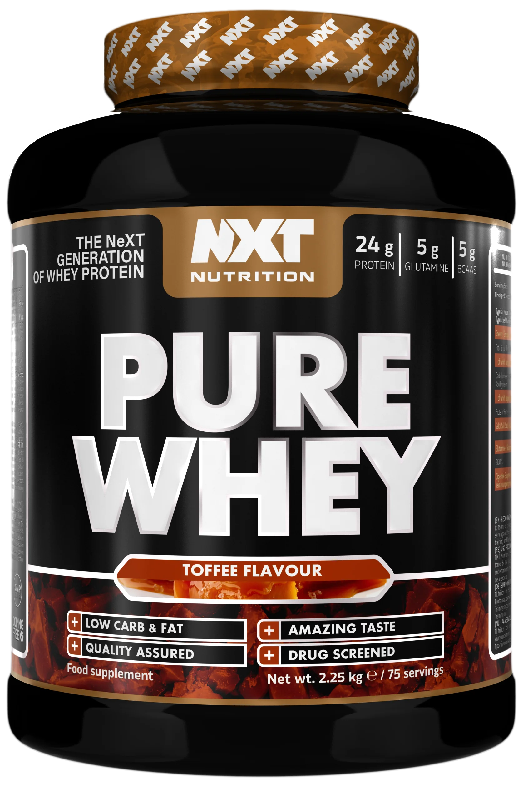 Fuel your fitness journey with NXT Pure Whey Protein, a premium blend of high-quality whey protein concentrate and isolate, designed to support muscle growth, recovery, and performance. Whether you're aiming to build lean muscle, enhance recovery, or boost daily protein intake, NXT Pure Whey provides the essential nutrients your body needs.
