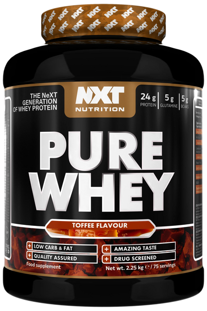 Fuel your fitness journey with NXT Pure Whey Protein, a premium blend of high-quality whey protein concentrate and isolate, designed to support muscle growth, recovery, and performance. Whether you're aiming to build lean muscle, enhance recovery, or boost daily protein intake, NXT Pure Whey provides the essential nutrients your body needs.