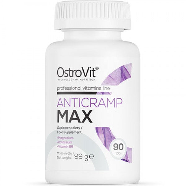 OstroVit Anticramp Max is a unique vitamin-mineral complex consisting of highly bioavailable forms of magnesium, potassium and vitamin B6 compounds. Replenishing shortages minerals are particularly important in the case of people doing sports, leading an active lifestyle, but also for people who value well-being and care for the homeostasis of their body.