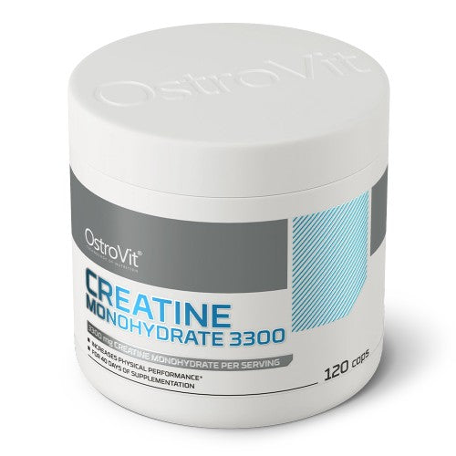 OstroVit Creatine Monohydrate 3300 mg is a high-quality dietary supplement, which is a valuable source of creatine in the form of monohydrate. It is a preparation available in the form of easy-to-swallow capsules, created for athletes and physically active people.


Creatine is a widely known and used supplement. Its effectiveness has been confirmed by numerous scientific studies. It provides better muscle tissue growth, effective regeneration and energy for longer, more effective and harder workouts.