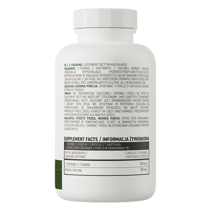 OstroVit L-Theanine VEGE is a high-quality dietary supplement that is a source of L-theanine and inulin. It is a vegan preparation, available in the form of easy-to-swallow capsules, created for people who care about maintaining cognitive functions at an appropriate level.