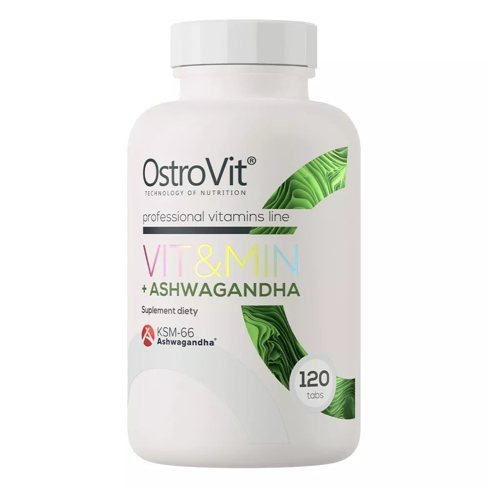 Support your body's resilience to stress, improve recovery, and enhance performance with OstroVit Vit & Min Ashwagandha.