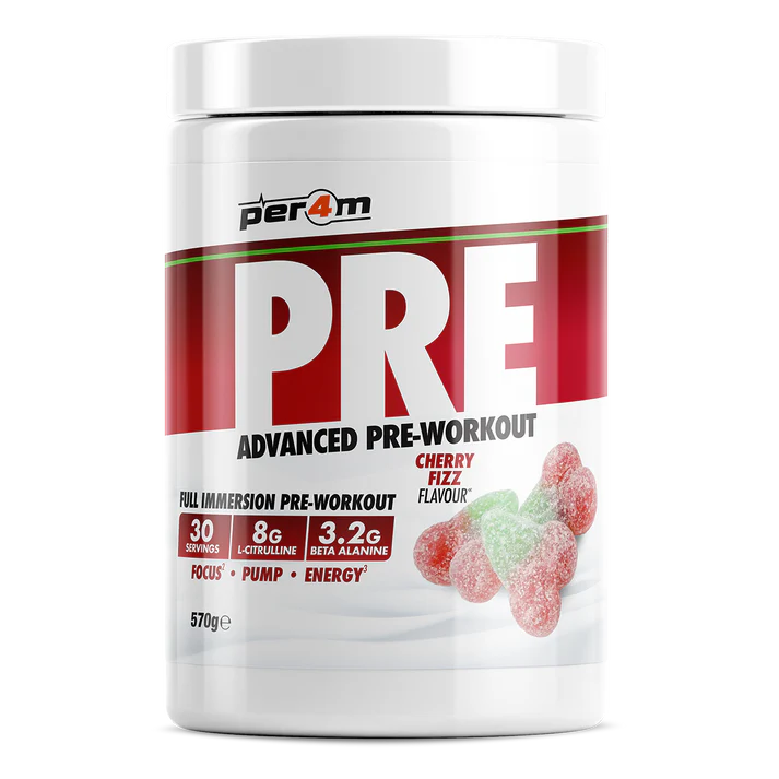 Per4m Pre is the ultimate pre-workout solution for optimal gym performance. It is packed with hand-picked ingredients to promote energy and mental focus, with 2000mg Taurine for added hydration.